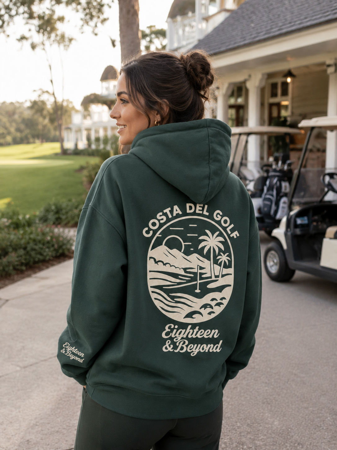 Green 19th hole Hoodie view 3
