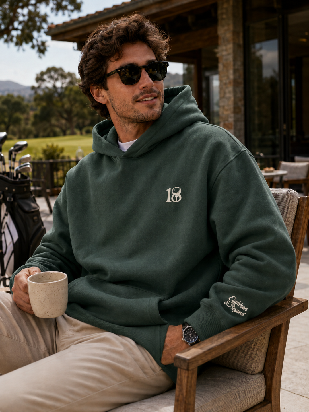 Green 19th hole Hoodie view 2