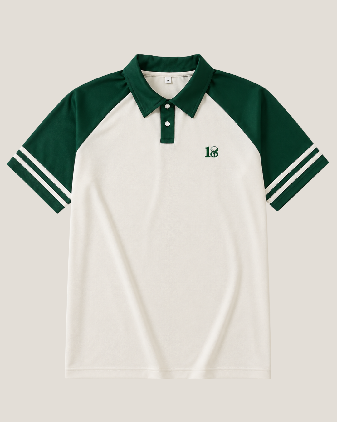 Green Contrast Polo - Two-tone confidence. Built for golfers who set the dress code.