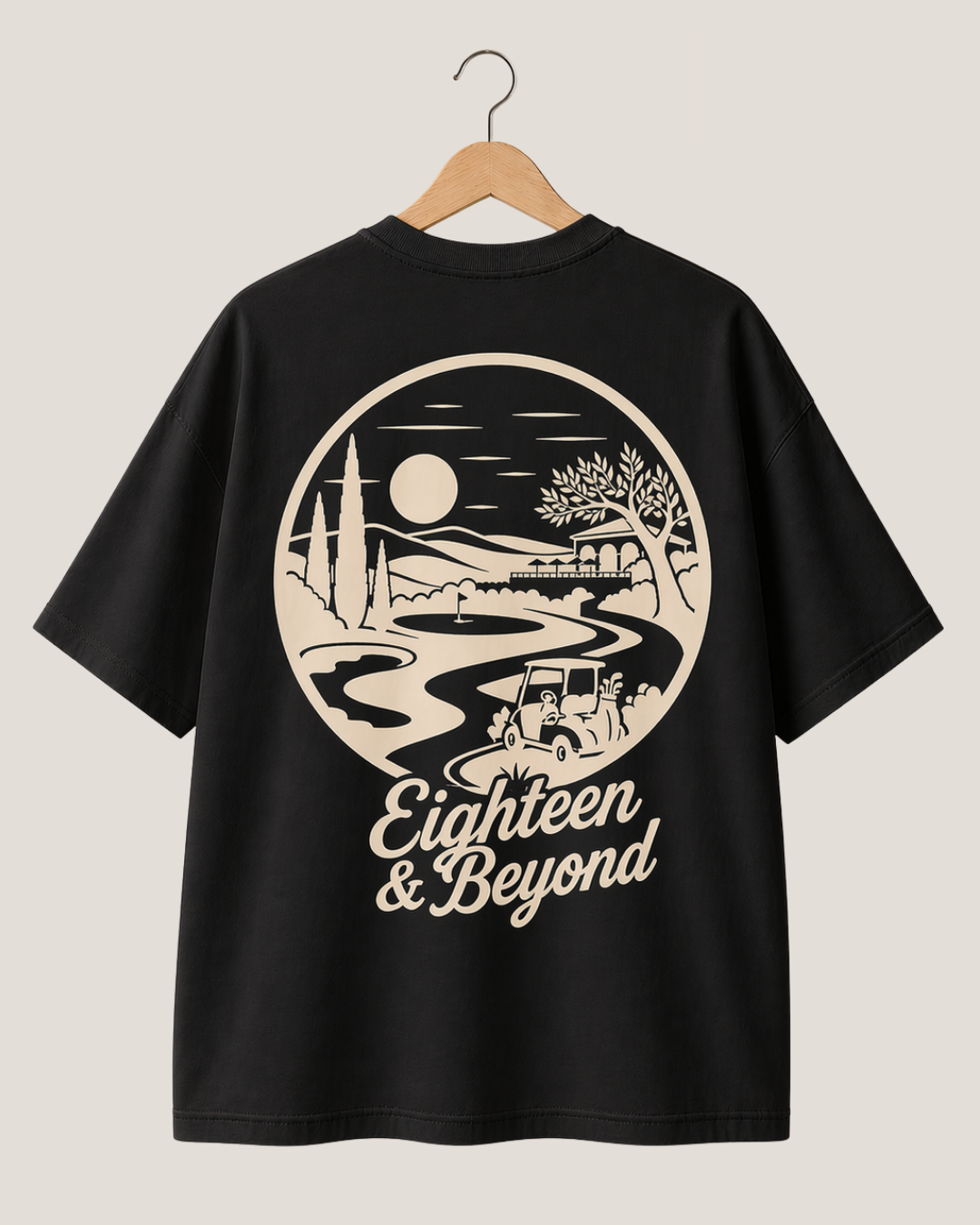 Black Buggy Oversized Tee - The Buggy Oversized Tee is a nod to the easy side of golf.