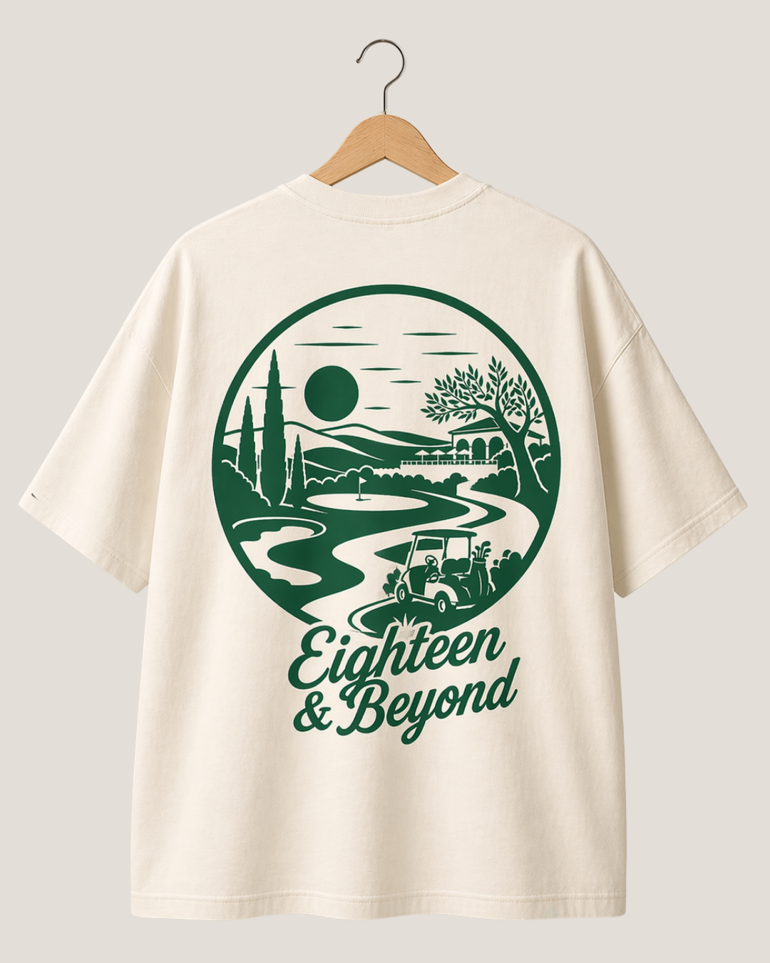 White Buggy Oversized Tee - The Buggy Oversized Tee is a nod to the easy side of golf.