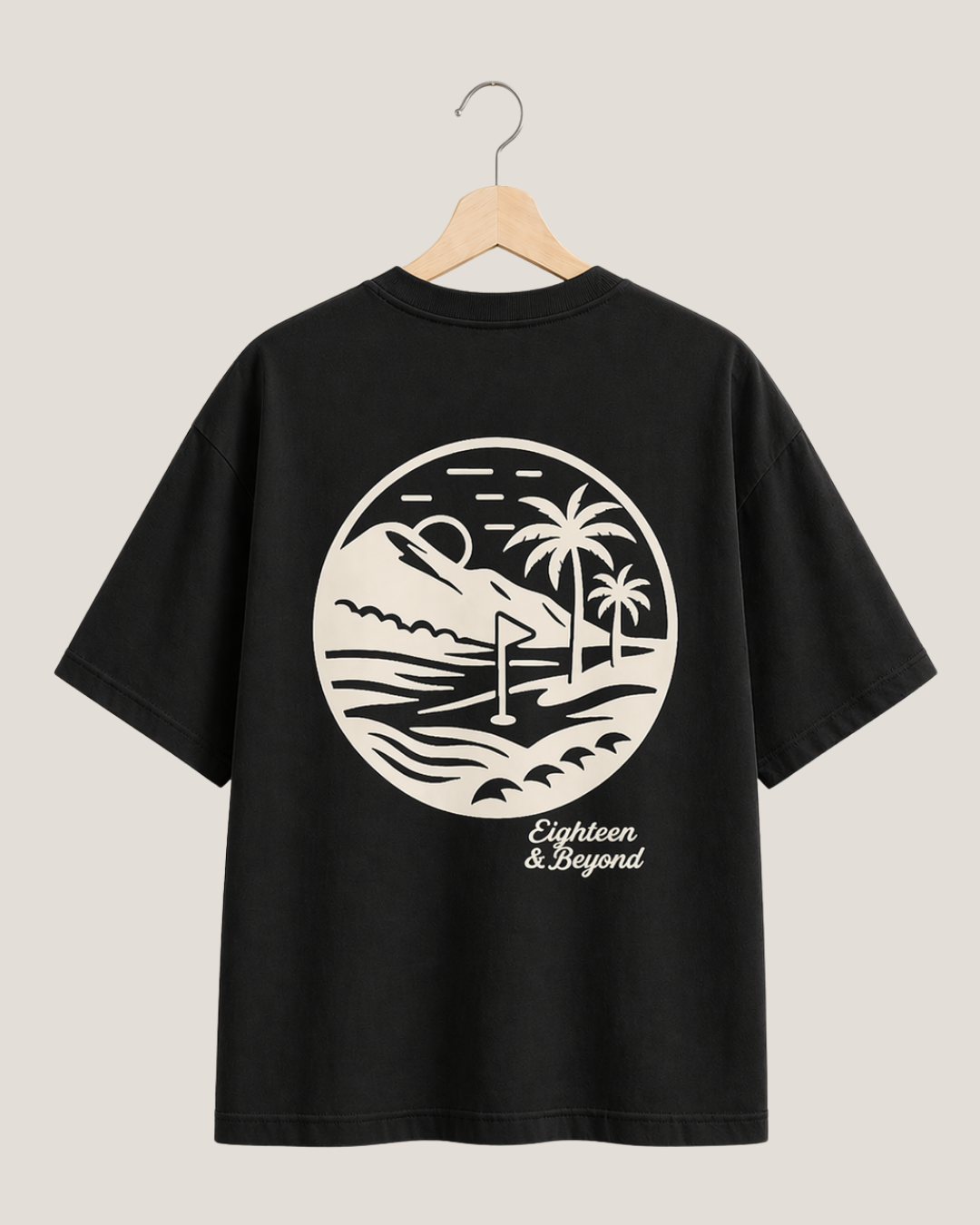 Black Disruptor Oversized Tee - For golfers who refuse to dress like everyone else.