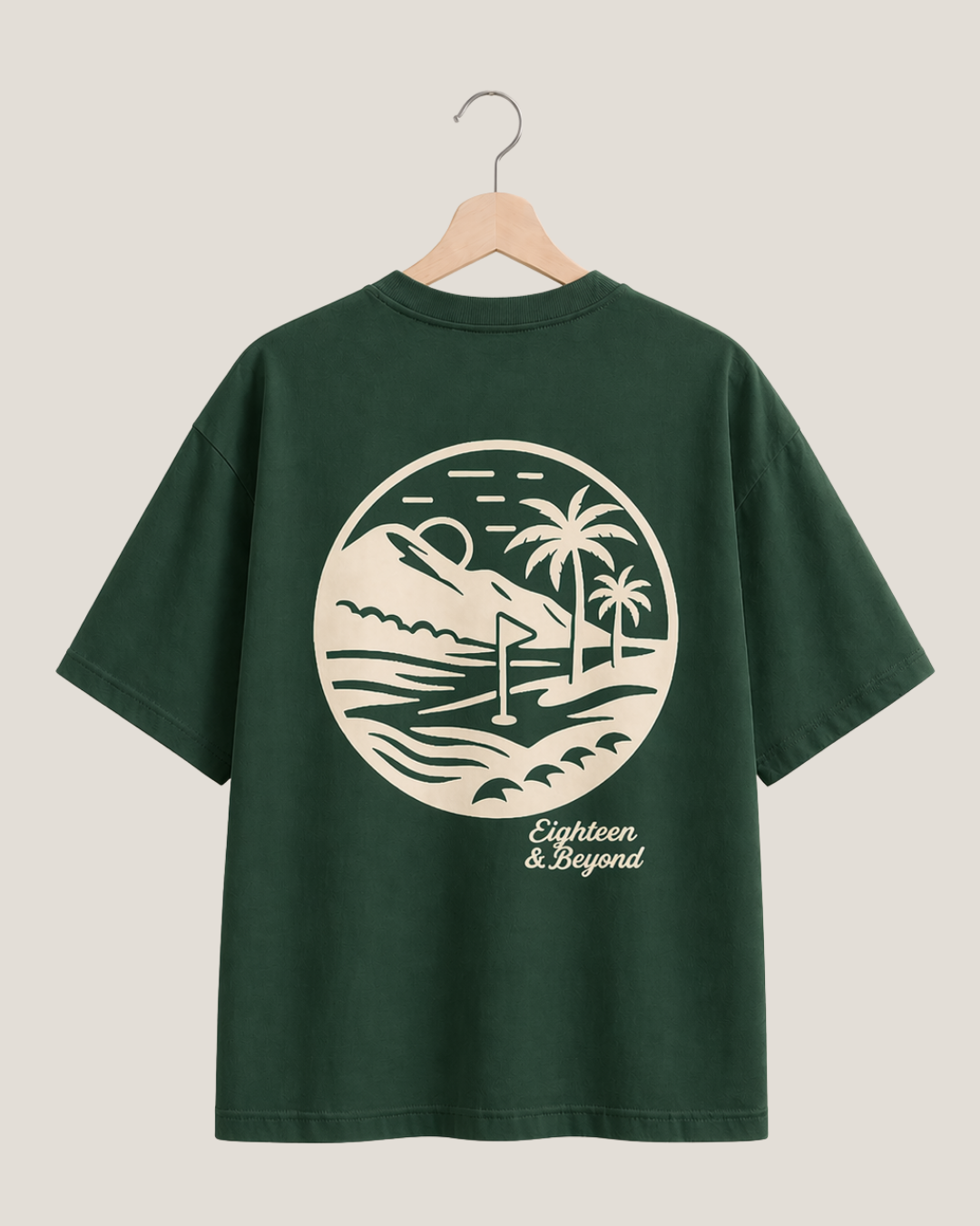 Green Disruptor Oversized Tee - Course green, clubhouse cool. The tee that does both.